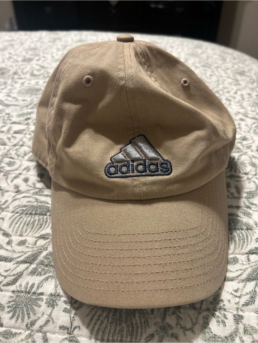 adidas Khaki Baseball Cap with Embroidered Logo